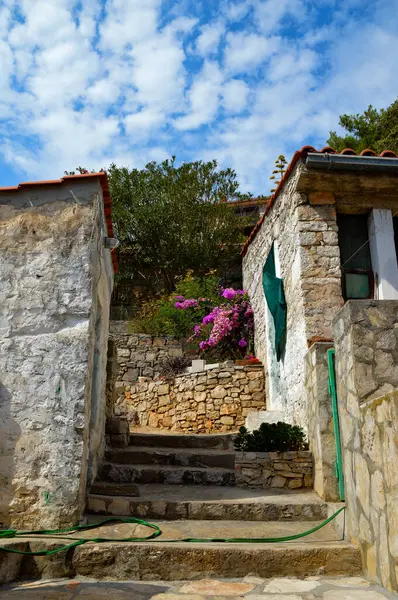 Une Rue Dans Centre Historique Split Une Ancienne Ville Croatie — Photo