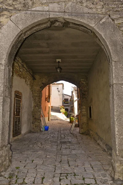 Primer Plano Una Calle Cercemaggiore Italia — Foto de Stock
