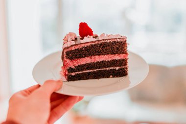 Lezzetli bir kekin yakın çekimi.