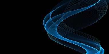 Güzel Renk açık mavi soyut dalga tasarımı