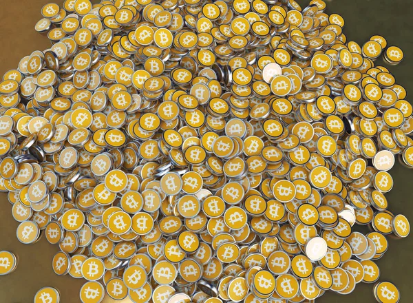 Bitcoin Cryptocurrency Mining Valuta Del Futuro — Foto Stock