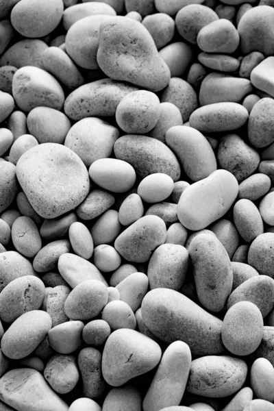 Vertical Grayscale Closeup Rounded Pebbles — Stock Photo, Image