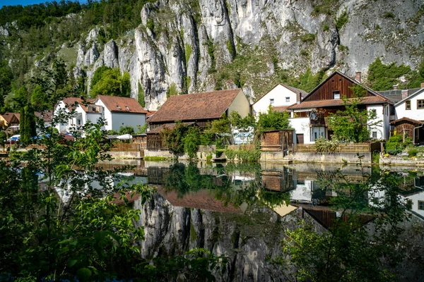 Una Pintoresca Vista Del Pueblo Markt Essing Río Altmuhl Baviera — Foto de Stock