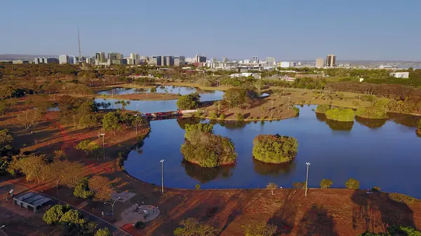 Aerial Image Main Park Center Brasilia Known City Park — Stock Photo, Image