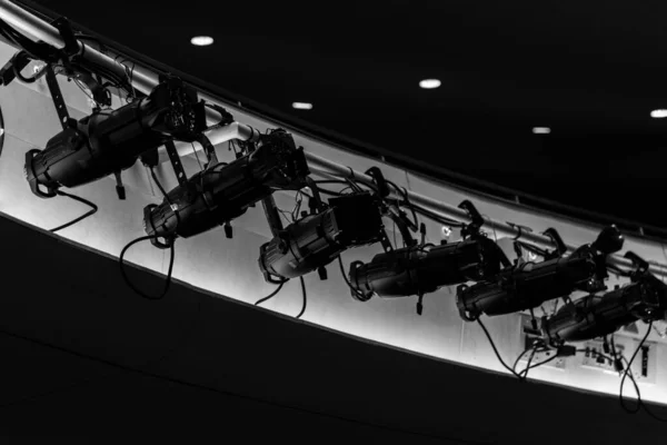 Tiyatronun Balkonunda Işıklandırma — Stok fotoğraf