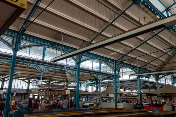 Eine Innenaufnahme Einer Markthalle Dijon Frankreich — Stockfoto