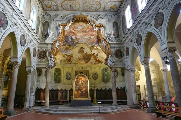 Het Interieur Van Kathedraal Van Napels Italië — Stockfoto
