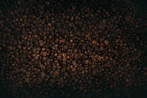 Közelkép Kávébab Háttér — Stock Fotó