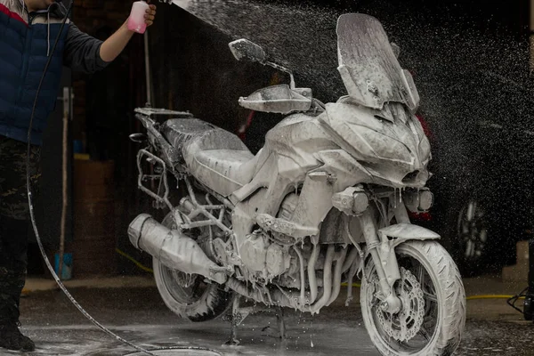Крупним Планом Спортивний Мотоцикл — стокове фото