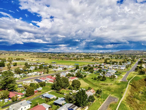 Uma Vista Aérea Cidade Inverell Nova Gales Sul Austrália — Fotografia de Stock