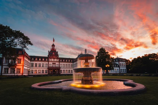 Slottet Schloss Philippsruhe Vid Solnedgången Hanau Tyskland — Stockfoto