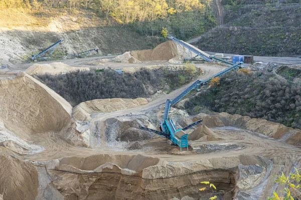 Naturskön Bild Ett Stenigt Landskap Fyllt Med Sand — Stockfoto