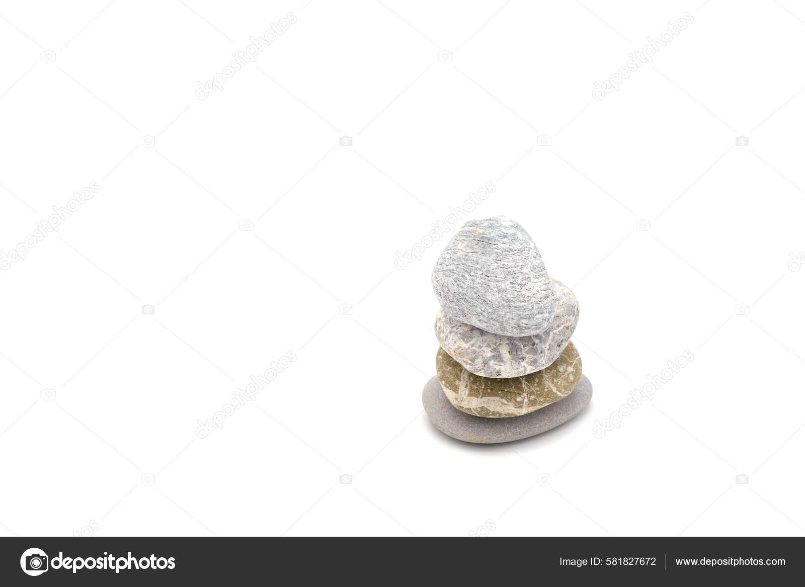 Wallpaper Four Small Rocks One Another Isolated White Background ...