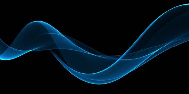 Güzel Renk açık mavi soyut dalga tasarımı