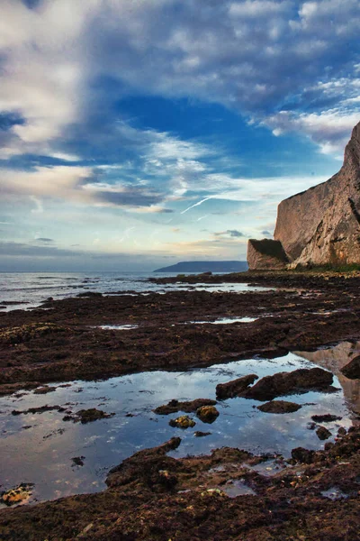 Colpo Verticale Corpo Acqua Vicino Alla Riva Nella Scogliera Culver — Foto Stock