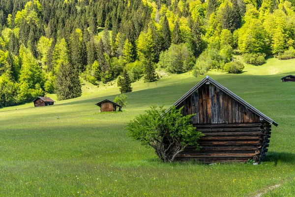 Eine Faszinierende Aufnahme Einer Bergigen Landschaft Bayern Deutschland — Stockfoto