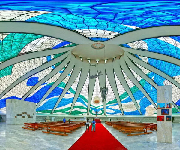 Belo Interior Catedral Brasília Brasília Brasil — Fotografia de Stock