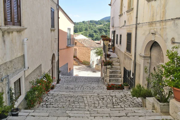 Uma Rua Sepino Uma Aldeia Região Molise Itália — Fotografia de Stock