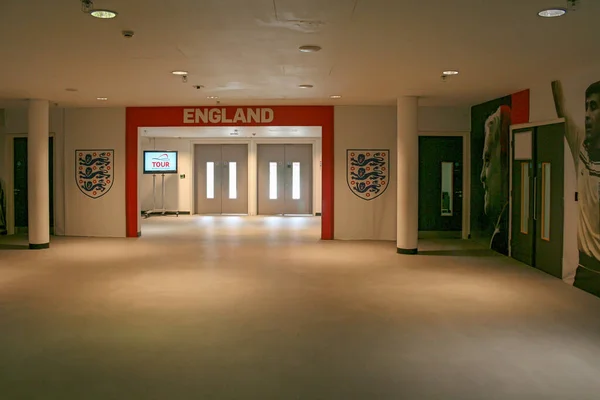 Ένα Κοντινό Πλάνο Της Αίθουσας Του Διάσημου Wembley Stadium Στο — Φωτογραφία Αρχείου