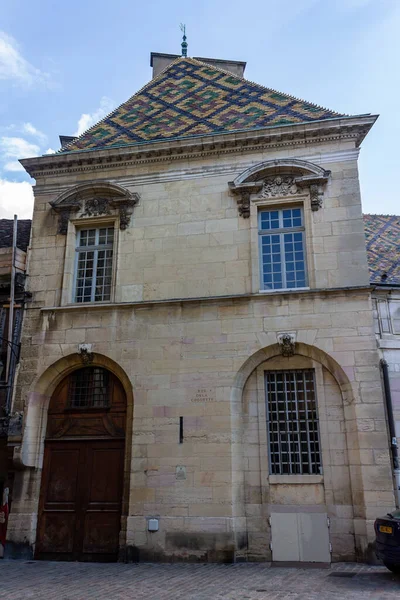 Plano Vertical Los Edificios Históricos Centro Dijon Francia —  Fotos de Stock