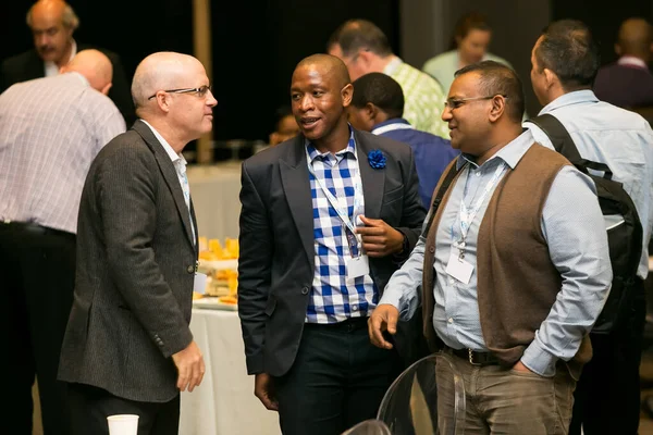 Een Groep Afgevaardigden Die Netwerken Een Zakelijke Conferentie Johannesburg Zuid — Stockfoto