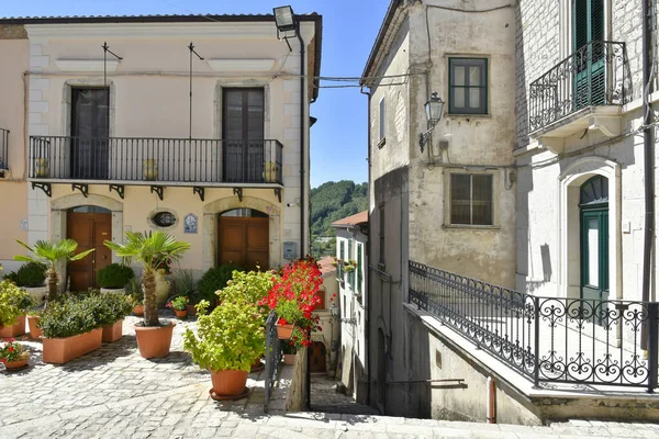 Ulice Santa Croce Del Sannio Vesnice Regionu Kampánie Itálii — Stock fotografie