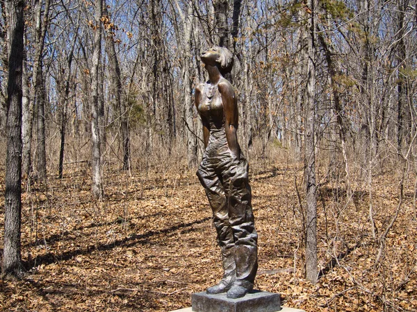 Woman Statue Overland Park Arboretum United States — Stock Photo, Image