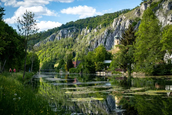 Μια Γραφική Θέα Του Ποταμού Altmuhl Στη Βαυαρία Γερμανία Ένα — Φωτογραφία Αρχείου