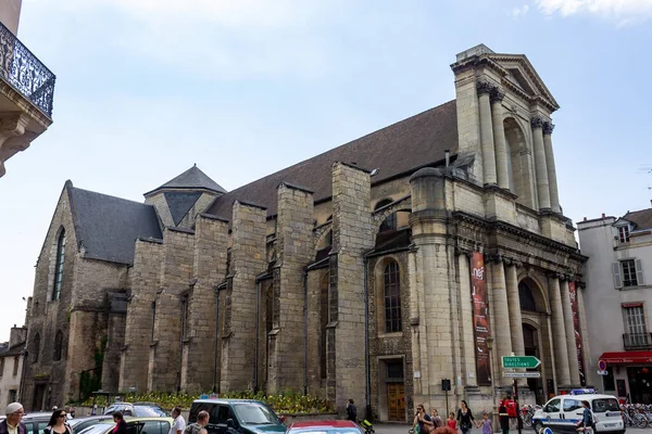 Una Fachada Iglesia Saint Etienne Dijon Francia Europa —  Fotos de Stock