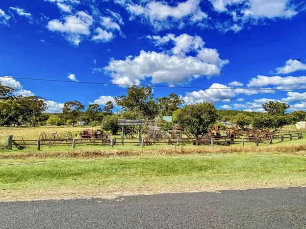 Eine Alte Landmaschine Auf Einem Feld Der Country Town Emmaville — Stockfoto