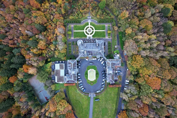 Αεροφωτογραφία Του Κάστρου Manoir Lebioles Στο Spa Βέλγιο — Φωτογραφία Αρχείου