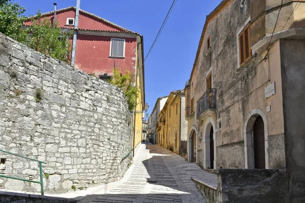 Una Strada Santa Croce Del Sannio Villaggio Campania — Foto Stock