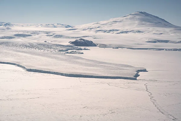 Antarktiszi Fehér Hegyek Légi Kilátása — Stock Fotó