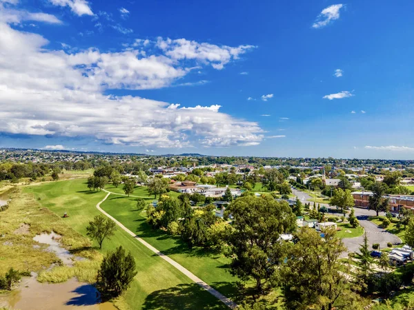 Uma Vista Aérea Cidade Inverell Nova Gales Sul Austrália — Fotografia de Stock