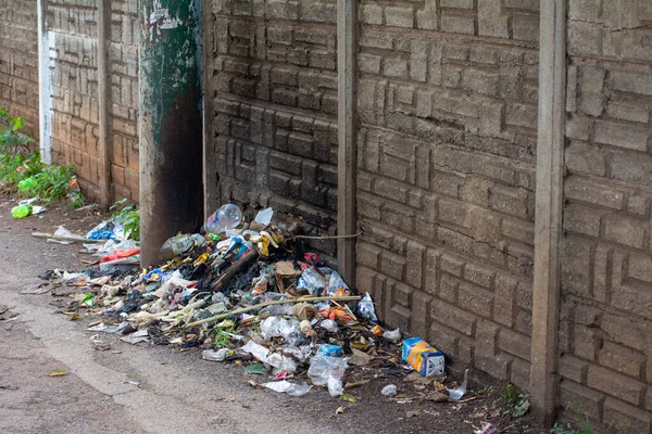 Der Große Müllhaufen Den Straßen Von Harare — Stockfoto