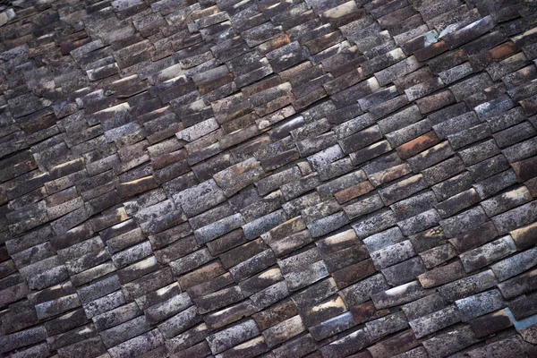 Texture Tiled Roof Weathered Surface — Stock Photo, Image