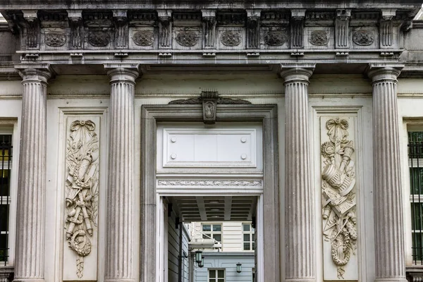 Detalle Fachada Del Edificio Histórico Flamenco Bruselas Bélgica Europa —  Fotos de Stock