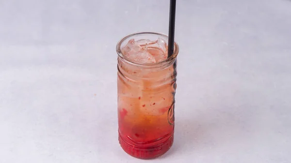Close Shot Shirley Temple Cocktail White Surface — Stock Photo, Image