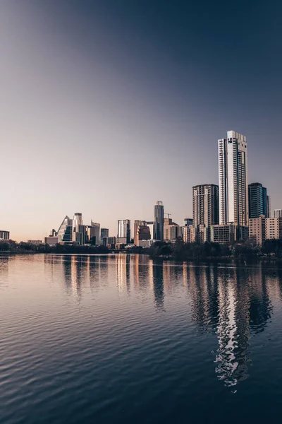 Una Vista Panoramica Lago Ladybird Boardwalk Nella Città Austin — Foto Stock