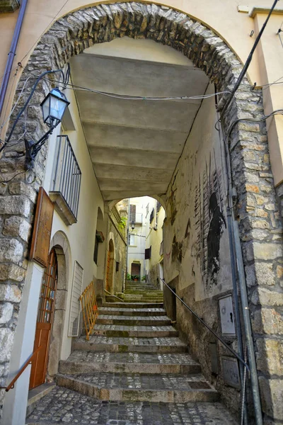 Een Dichtbij Van Een Straat Lenola Italie — Stockfoto