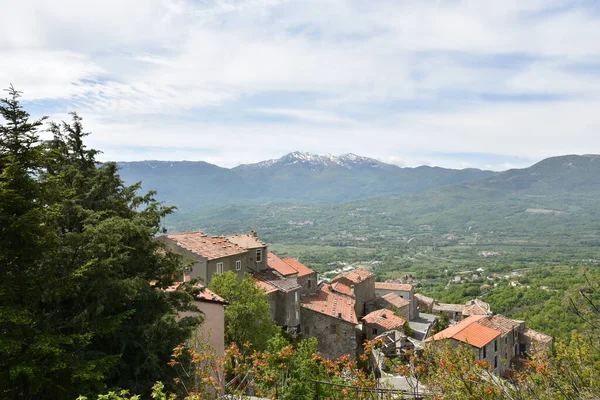 Une Belle Vue Aérienne Paysage Molise Depuis Village Macchiagodena Italie — Photo