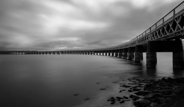 Грайливий Знімок Залізничного Мосту Тай Данді Шотландія — стокове фото