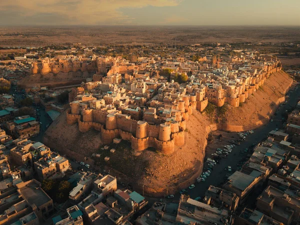 Aerial Landscape View Jaisalmer Fort Situated Rajasthan India — Stock Photo, Image