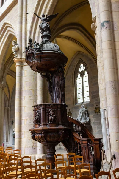 Tiro Vertical Catedra Catedral São Benignus Dijon Borgonha França — Fotografia de Stock