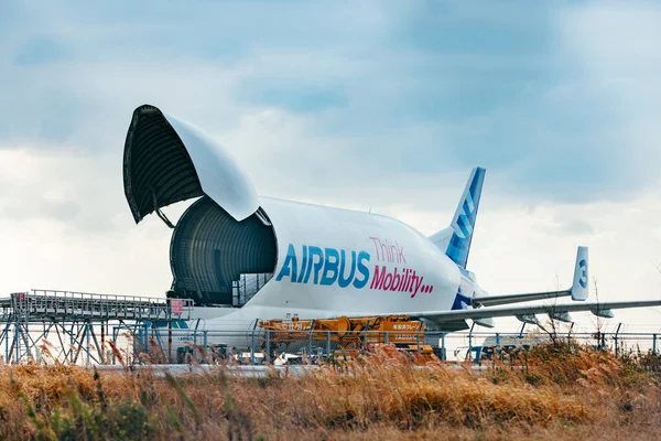 View Airbus Plane Open Trunk — Stock Photo, Image