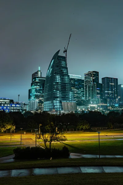 Eine Vertikale Aufnahme Eines Neuen Google Gebäudes Bau Austin Texas — Stockfoto