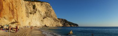 Lefkada Adası 'nın panoramik manzarası