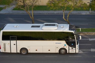 Lizbon 'daki Barraqueiro Transportes şirketinin otobüsünün fotoğrafı.