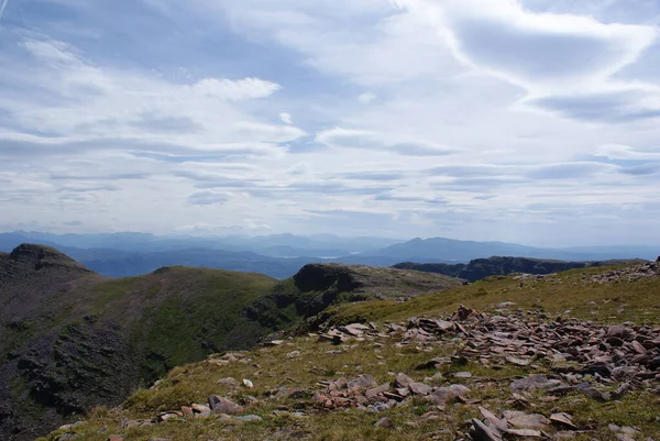 Piękny Krajobraz Gór Pochmurny Dzień Szkocji — Zdjęcie stockowe