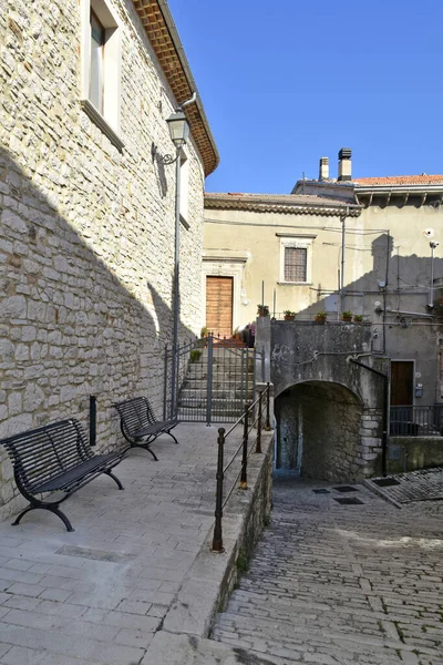 Een Verticale Opname Van Een Straat Sepino Een Dorp Molise — Stockfoto